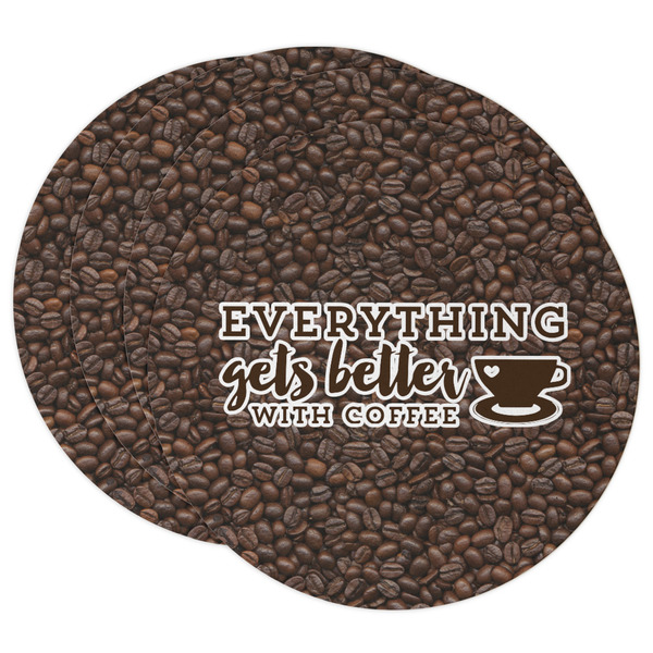 Custom Coffee Addict Round Paper Coasters