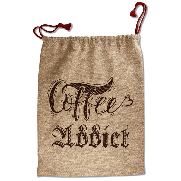 Custom Coffee Addict Santa Sack - Front