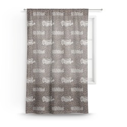 Coffee Addict Sheer Curtain - 50"x84"