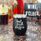 Coffee Addict Stainless Wine Tumblers - Black - Double Sided - In Context