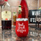 Coffee Addict Stainless Wine Tumblers - Red - Double Sided - In Context