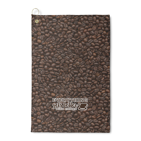 Custom Coffee Addict Waffle Weave Golf Towel