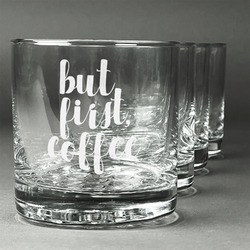 Coffee Addict Whiskey Glasses (Set of 4)