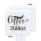 Coffee Addict White Plastic Stir Stick - Single Sided - Square - Approval