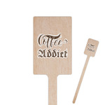 Coffee Addict Rectangle Wooden Stir Sticks