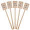 Coffee Addict Wooden 6.25" Stir Stick - Rectangular - Fan View