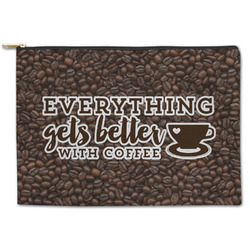 Coffee Addict Zipper Pouch - Large - 12.5"x8.5"