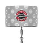 Logo & Tag Line 12" Drum Lamp Shade - Fabric (Personalized)