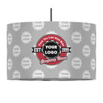 Logo & Tag Line 12" Drum Pendant Lamp - Fabric (Personalized)