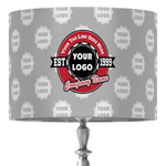 Logo & Tag Line 16" Drum Lamp Shade - Fabric (Personalized)