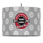 Logo & Tag Line 16" Drum Pendant Lamp - Fabric (Personalized)