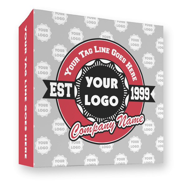 Custom Logo & Tag Line 3-Ring Binder - Full Wrap - 3" (Personalized)