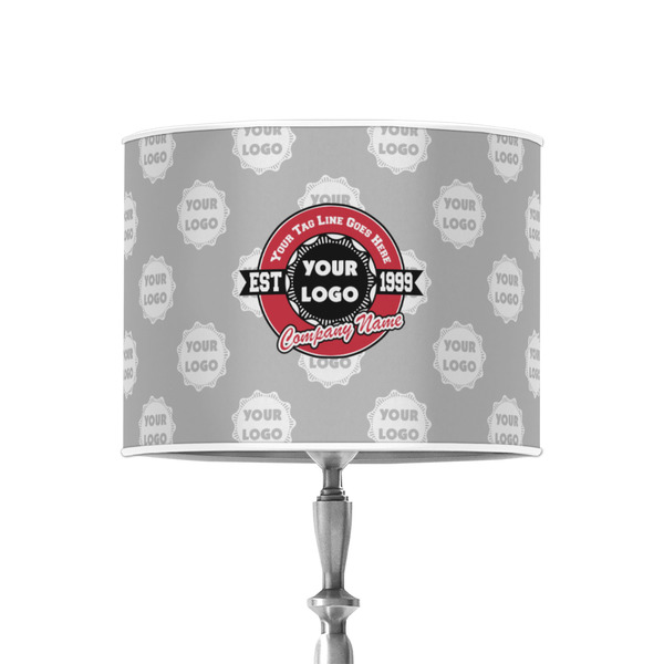 Custom Logo & Tag Line 8" Drum Lamp Shade - Poly-film (Personalized)