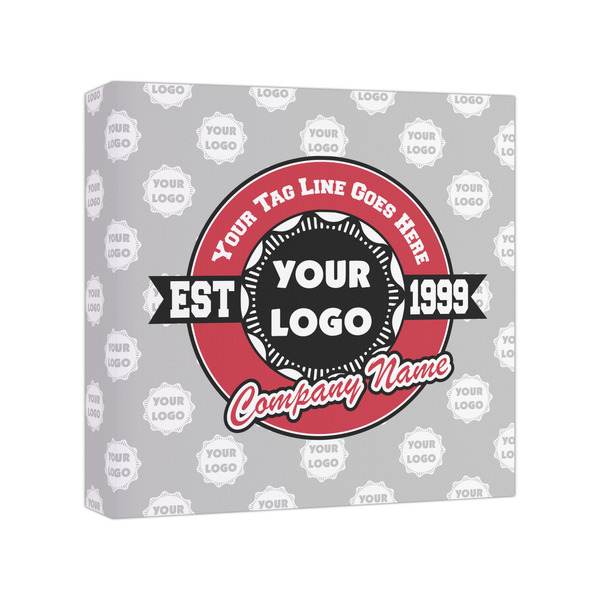 Custom Logo & Tag Line Canvas Print - 8" x 8" w/ Logos