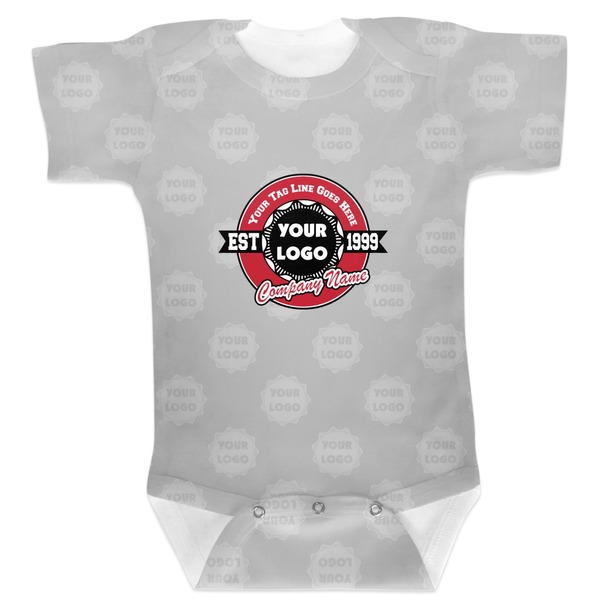 Custom Logo & Tag Line Baby Bodysuit w/ Logos