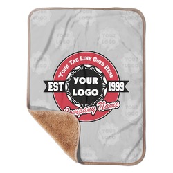 Logo & Tag Line Sherpa Baby Blanket - 30" x 40" w/ Logos