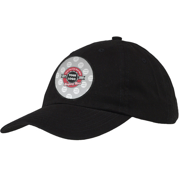 Custom Logo & Tag Line Baseball Cap - Black (Personalized)