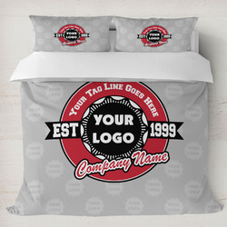 Logo & Tag Line Duvet Cover Set - King w/ Logos