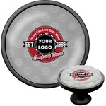 Logo & Tag Line Cabinet Knob - Black (Personalized)