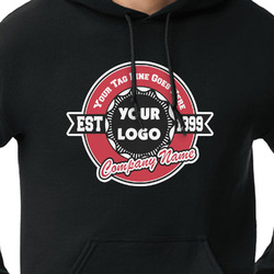 Logo & Tag Line Hoodie - Black - XL (Personalized)