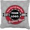 Logo & Tag Line Burlap Pillow 16"