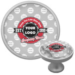 Logo & Tag Line Cabinet Knob - Silver (Personalized)