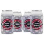 Logo & Tag Line Can Cooler - 12 oz - Set of 4 w/ Logos