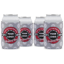 Logo & Tag Line Can Cooler - 12 oz - Set of 4 w/ Logos