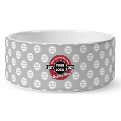 Logo & Tag Line Ceramic Dog Bowl (Personalized)