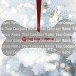 Logo & Tag Line Ceramic Dog Ornament (Personalized)