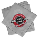 Logo & Tag Line Cloth Cocktail Napkins - Set of 4 w/ Logos