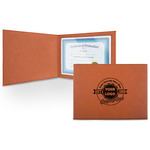 Logo & Tag Line Leatherette Certificate Holder - Front Only (Personalized)