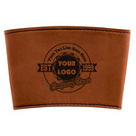 Logo & Tag Line Leatherette Cup Sleeve (Personalized)