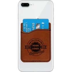 Logo & Tag Line Leatherette Phone Wallet (Personalized)