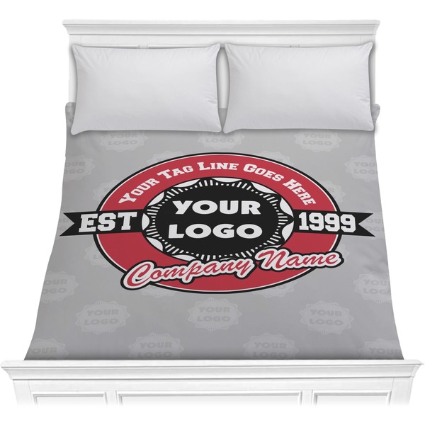 Custom Logo & Tag Line Comforter - Full / Queen w/ Logos