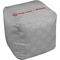 Logo & Tag Line Cube Pouf Ottoman (Bottom)