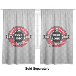 Logo & Tag Line Curtain Panel - Custom Size (Personalized)
