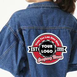 Logo & Tag Line Twill Iron On Patch - Custom Shape - 3XL - Set of 4 (Personalized)
