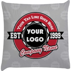 Logo & Tag Line Decorative Pillow Case w/ Logos