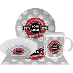 Logo & Tag Line Dinner Set - Single 4 Pc Setting w/ Logos