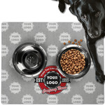 Logo & Tag Line Dog Food Mat - Large w/ Logos