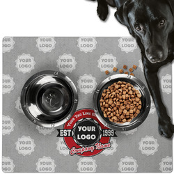 Logo & Tag Line Dog Food Mat - Large w/ Logos