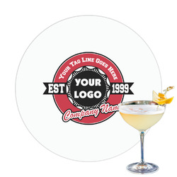 Logo & Tag Line Printed Drink Topper - 3.25" (Personalized)