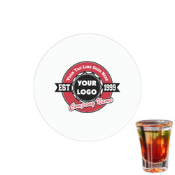 Logo & Tag Line Printed Drink Topper - 1.5" (Personalized)