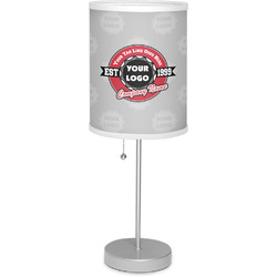 Logo & Tag Line 7" Drum Lamp with Shade Linen (Personalized)