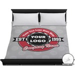 Logo & Tag Line Duvet Cover - King w/ Logos