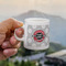 Logo & Tag Line Espresso Cup - 3oz LIFESTYLE (new hand)