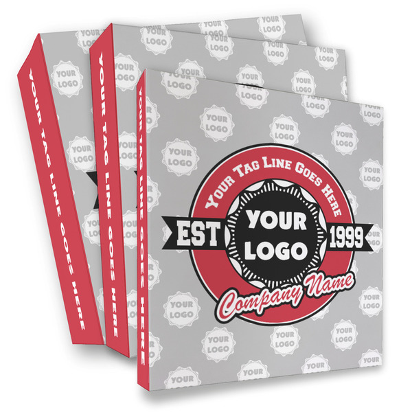 Custom Logo & Tag Line 3-Ring Binder - Full Wrap (Personalized)