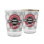 Logo & Tag Line Glass Shot Glass - 1.5 oz (Personalized)