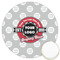 Logo & Tag Line Icing Circle - Large - Front